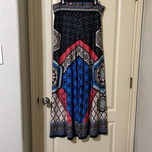 Flying Tomato,coral black multicolor boho palazzo pant XL